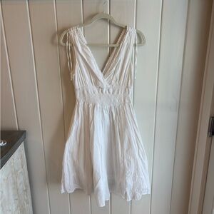 Anthropologie White Sleeveless Dress